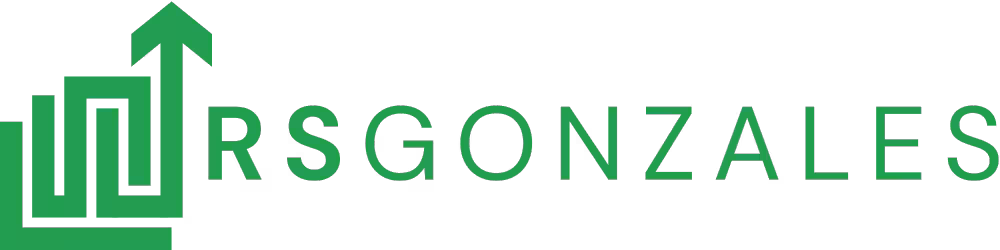 RS Gonzales logo featuring green geometric shapes and text, representing an HVAC marketing agency focused on SEO and advertising strategies.
